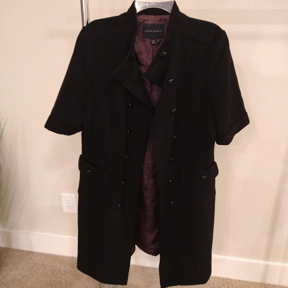 Banana Republic Lined Black Top Coat